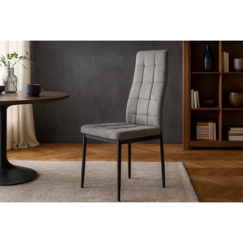 Zdjęcie popielate krzesło pikowane do jadalni, salonu Isobel | Edinos.pl