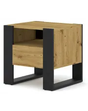 Stolik nocny do sypialni dąb artisan - Birma 9X w sklepie Edinos.pl