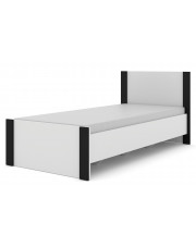 Jednoosobowe białe łóżko 90x200 - Birma 12X w sklepie Edinos.pl