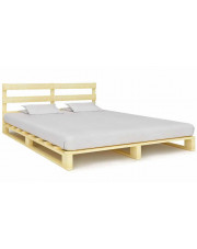 Podwójne łóżko z palet - Relli 180 x 200 cm w sklepie Edinos.pl