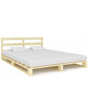Podwójne łóżko z palet - Relli 200 x 200 cm w sklepie Edinos.pl