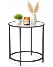 Czarna okrągła ława kawowa industrialna - Driada w sklepie Edinos.pl