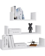 Biały komplet 3 sztuk półek skandynawskich - Lazar w sklepie Edinos.pl