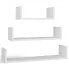 Zestaw białych półek na książki Lazar