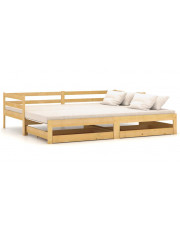 Skandynawskie łóżko z szufladami - Duet 3X 90 / 180 x 200 cm