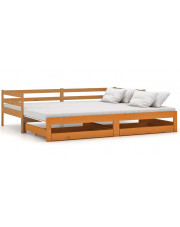 Młodzieżowe łóżko miodowy brąz - Duet 3X 90 / 180 x 200 cm w sklepie Edinos.pl