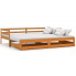 Młodzieżowe łóżko miodowy brąz - Duet 3X 90 / 180 x 200 cm