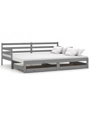Szare łóżko z szufladami - Duet 4X 90 / 180 x 200 cm w sklepie Edinos.pl