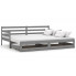 Szare łóżko z szufladami - Duet 4X 90 / 180 x 200 cm