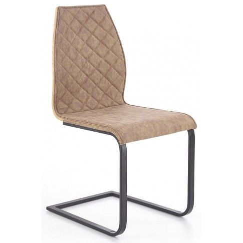 Zdjęcie produktu Industrialne krzesło na płozach Alsen - brązowe.