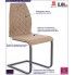 Fotografia Industrialne krzesło na płozach Alsen - brązowe z kategorii Krzesła metalowe tapicerowane