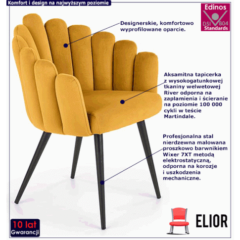 Kubełkowe krzesło Zusi