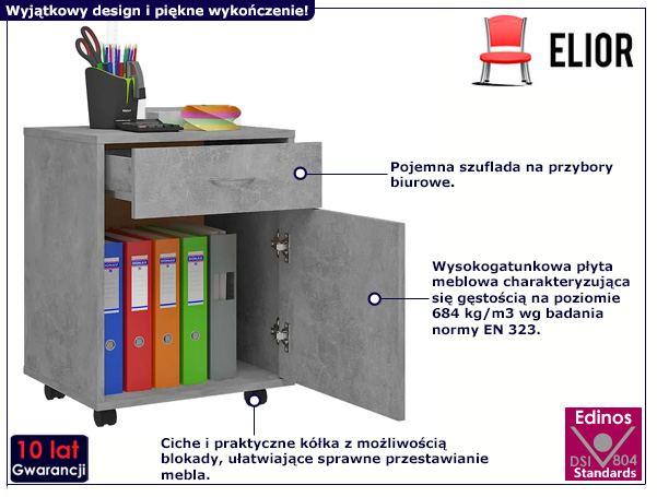 Kontenerek Torko 3X szarość betonu