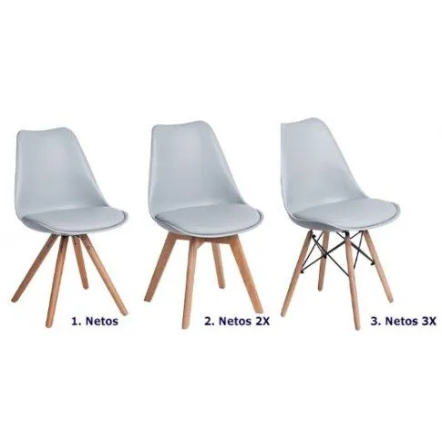 Zdjęcie krzesło Ogi szare z bukowymi nogami | Edinos.pl