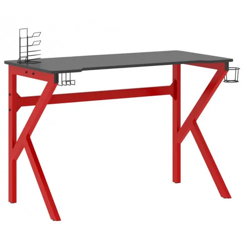 Czerwono-czarne biurko do grania Higo