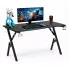 Czarne młodzieżowe nowoczesne gamingowe biurko z uchwytami - Samuel