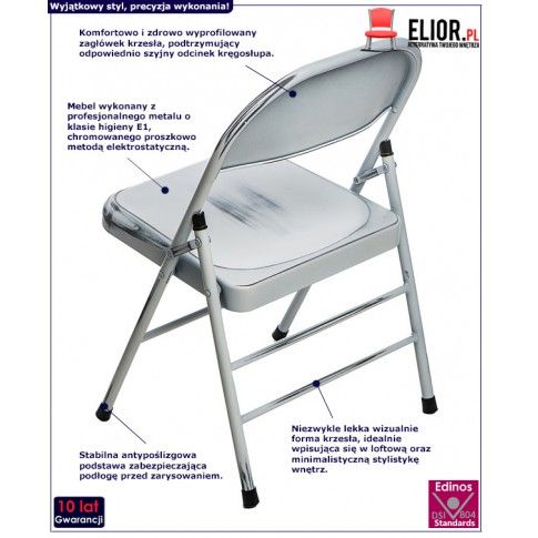 Fotografia Loftowe krzesło Ledox 2X- białe z kategorii Strona główna