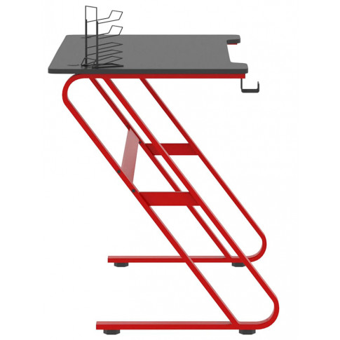 Szczegółowe zdjęcie nr 5 produktu Czerwono-czarne biurko z uchwytami dla gracza - Kano