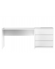 Komplet białych mebli biurowych biurko + komoda - Mosler