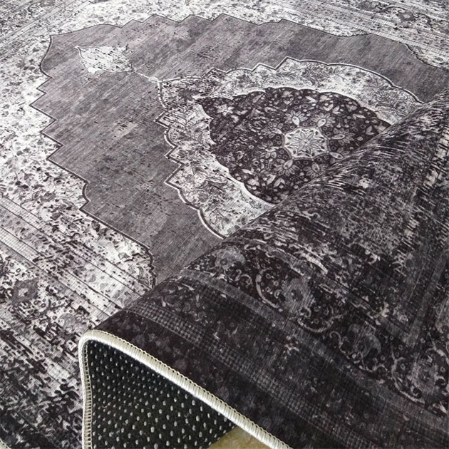 Szary dywan w stylu vintage Madix