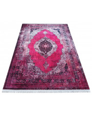 Różowy prostokątny dywan w stylu vintage - Madix w sklepie Edinos.pl