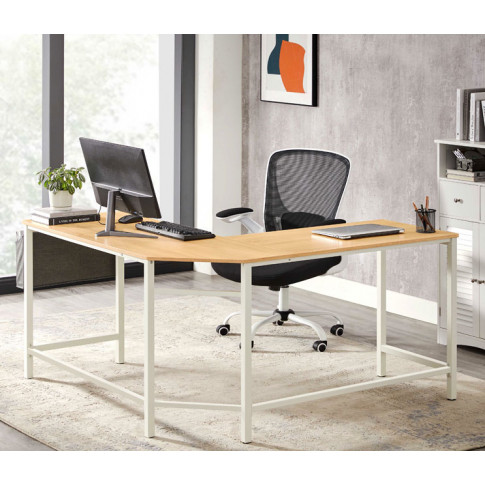 biurko z wykorzystaniem nowoczesnego biurka z organizerem bocznym efis