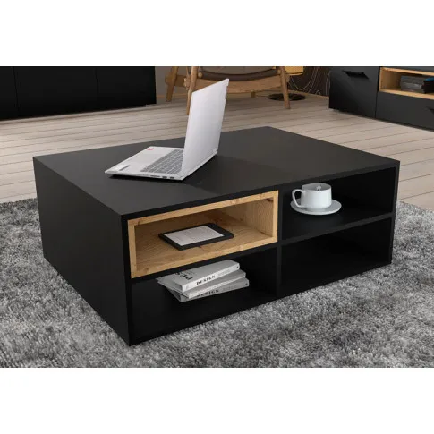 Wizualizacja aranżacji z czarną ławą kawową Baden 7X