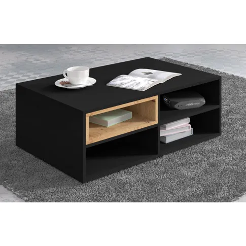 Wizualizacja aranżacji z czarnym stolikiem kawowym Baden 7X