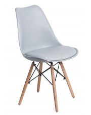 Szare krzesło w stylu skandynawskim - Netos 3X w sklepie Edinos.pl
