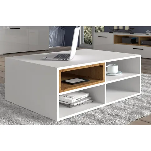 Wizualizacja aranżacji z biała ławą kawową Baden 7X