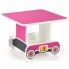 Zdjęcie produktu Stolik dla dziewczynki wagonik Milo 3X - różowy.