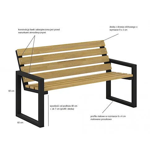 Ławka z oparciem opis