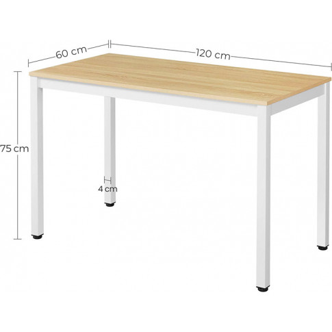 wymiary minimalistycznego biurka do gabinetu do nauki drago