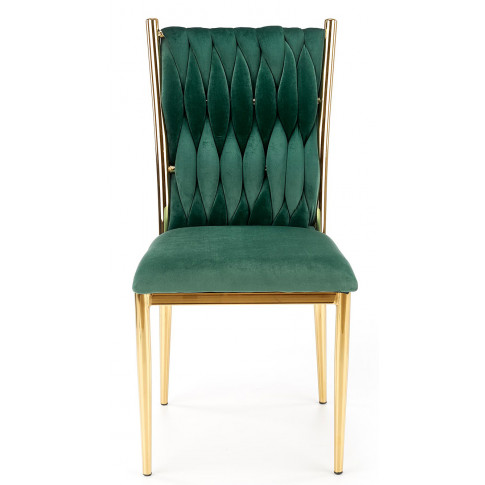 Zielone krzesło tapicerowane welurem Megi