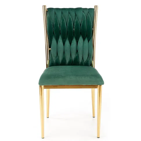 Zielone krzesło tapicerowane welurem Megi