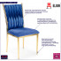 Granatowe krzesło w stylu glamour Megi