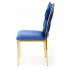 Ciemnoniebieskie krzesło welurowe Megi