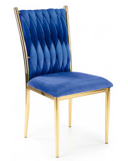 Granatowe welurowe krzesło w stylu glamour - Megi w sklepie Edinos.pl