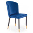 Granatowe krzesło welurowe glamour - Nubo