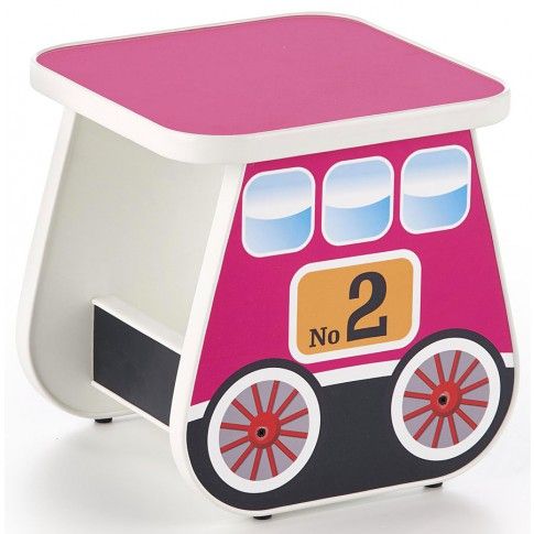 Zdjęcie produktu Taboret dziewczęcy wagonik Milo 4X - różowy.