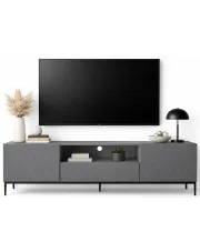 Szafka rtv grafit mat + czarna rama - Nevia 4X w sklepie Edinos.pl