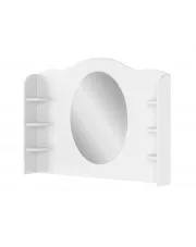 Biała toaletka na biurko z owalnym lustrem - SO-06