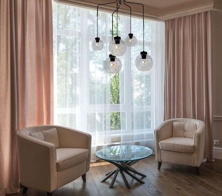 Lampa wisząca z pięcioma kloszami nad stół S826-Galatea