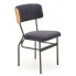 Czarne krzesło vintage Vistor 8X