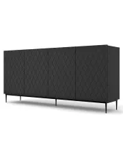 Komoda czarny mat + czarna rama - Nuvis 6X w sklepie Edinos.pl