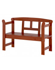 Drewniana ławka ogrodowa w kolorze kasztan - Armina