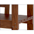 Detale wykończeniowe sosnowej ławki orzech teak Armina