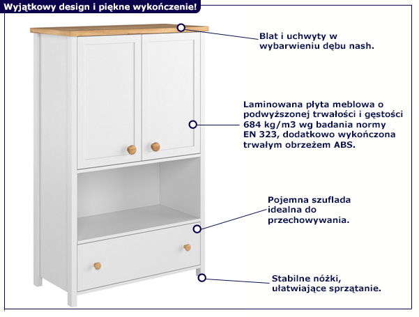 Biała komoda STORY SO-11