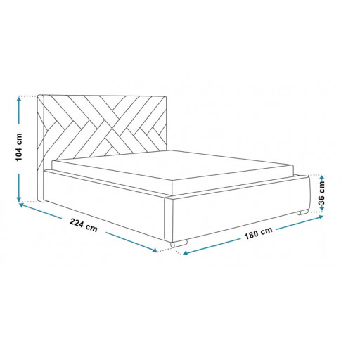 Wymiary tapicerowanego łóżka 160x200 Dorino