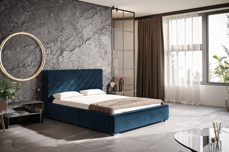 Wizualizacja z tapicerowanym łóżkiem 180x200 Dorino 3X